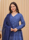 Blue Colour Rayon Printed Kurti With Pant Dupatta Wholesale Online Aaradhna 2037